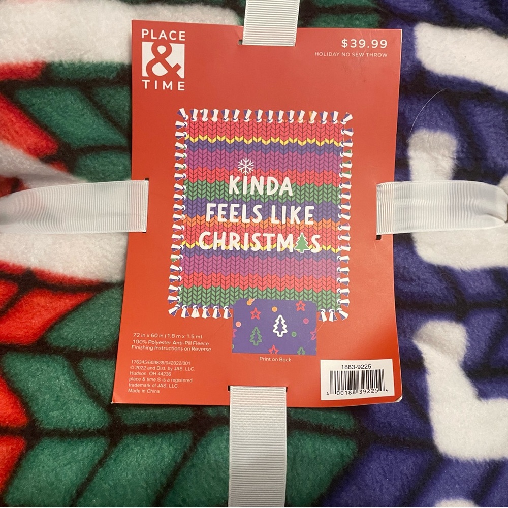 Festive Holiday Throw Blanket